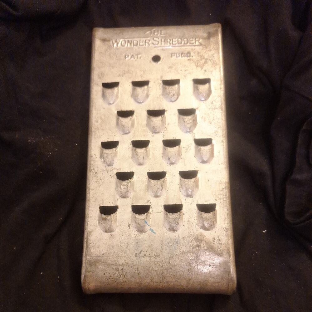 THE WONDER SHREDDER Antique Vintage Shreder Grater 1930s Michigan City Indiana!